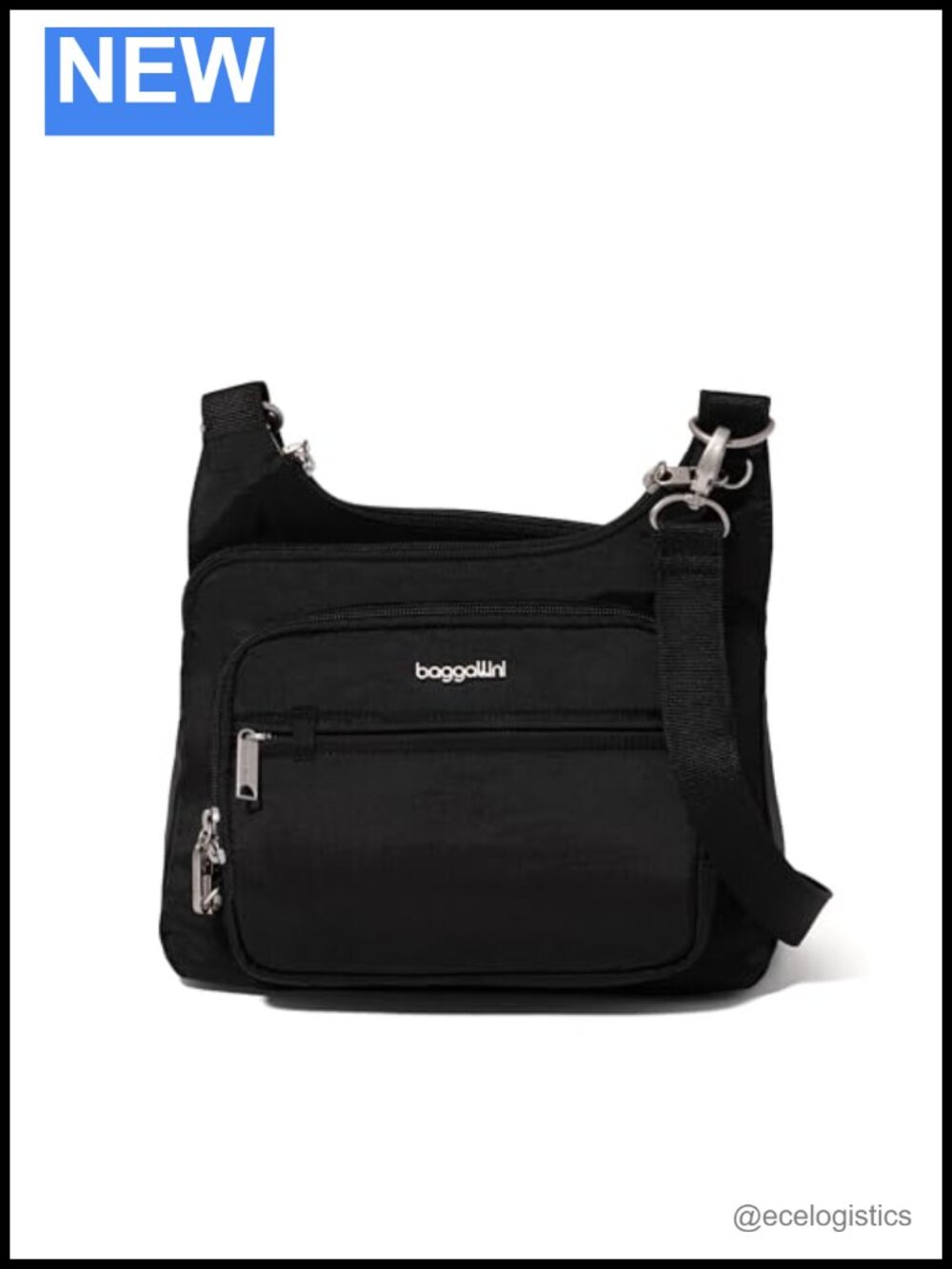 Anti-Theft Crossbody Bag with RFID Protection, Cut-Resistant Strap, Locking